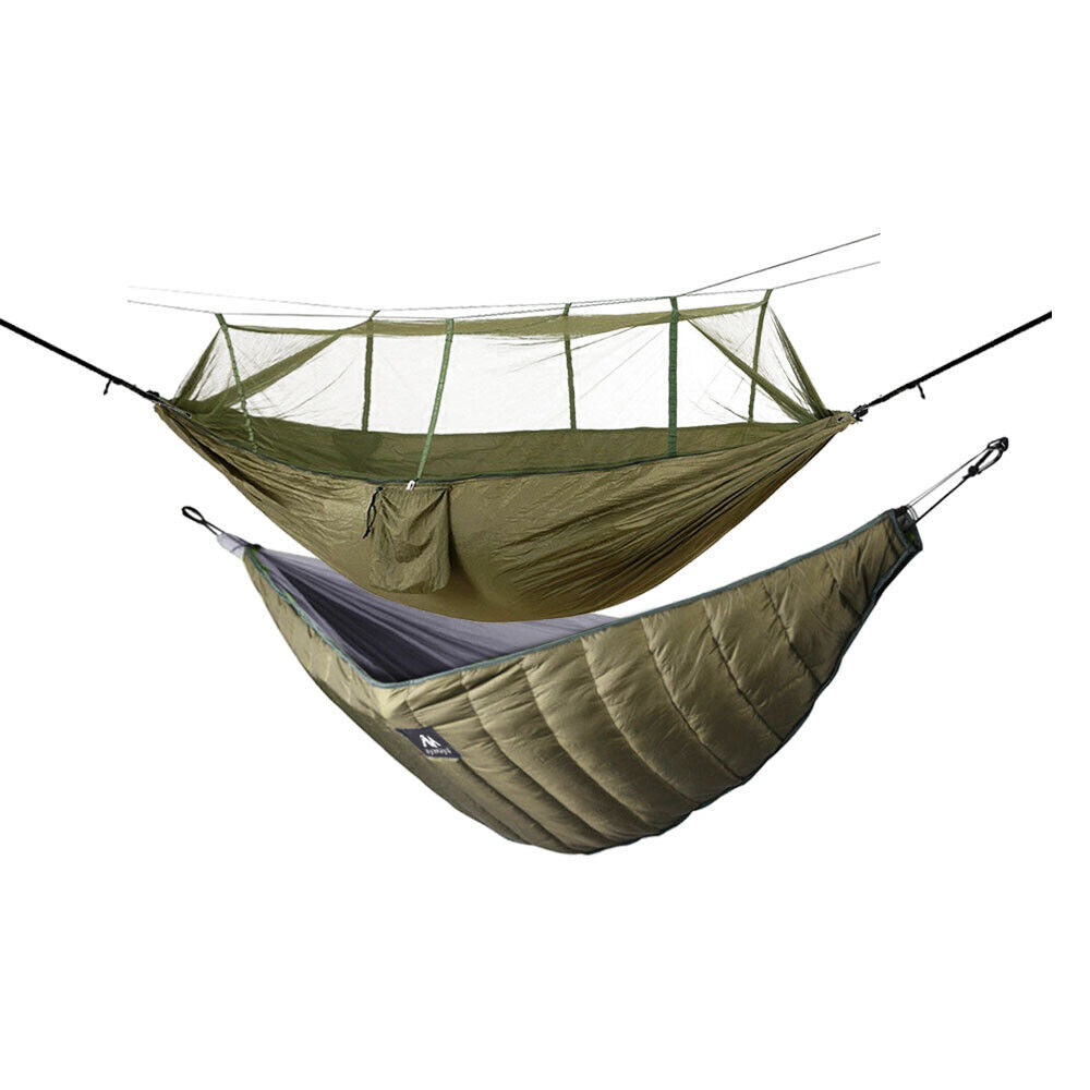 Camping Hammock with Mosquito Net / under Quilt Blanket/ Rainfly Cover Tarp Fall